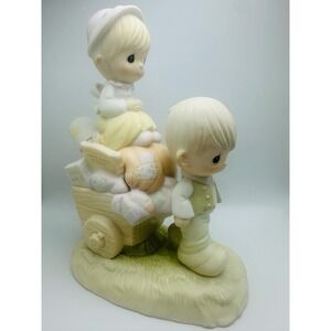 Precious Moments "Walking By Faith" 1979 Retired  (E3117)  Jonathon & David